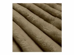 Cubrecama de franela y terciopelo 180x220 cm HIMALAYA camel, por < Soleil d'ocre Online