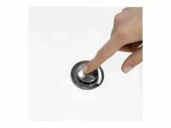 Cañería * Desagüe clic-clac CLARANCE - con rebosadero Plateado