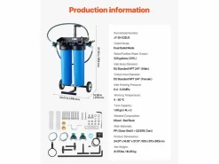Recuperador De Agua | Desmineralizador de Agua SucceBuy para Lavado de Coche sin Manchas, Sistema de Agua Desionizada con Medidor TDS Integrado, Filtro Antimanchas, para Vehículos