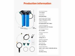 Recuperador De Agua * Desmineralizador SucceBuy para Lavado de Coche sin Manchas, Sistema de Agua Desionizada con Medidor TDS Integrado, Filtro Antimanchas con Doble Modo de Salida Azul