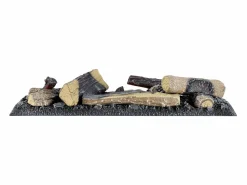 Chimenea|Chimenea * Dimplex Logset 600 Chimenea eléctrica con decoración de madera para Cassette 600 LED Negro