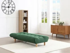 Vente-unique Diván Cama * Diván cama en tejido color ESTEBAN Verde