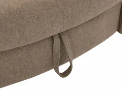 Vente-unique Diván Cama * Diván (ángulo derecho) convertible de tela marrón con cojines grises PENELOPE Marru00f3n