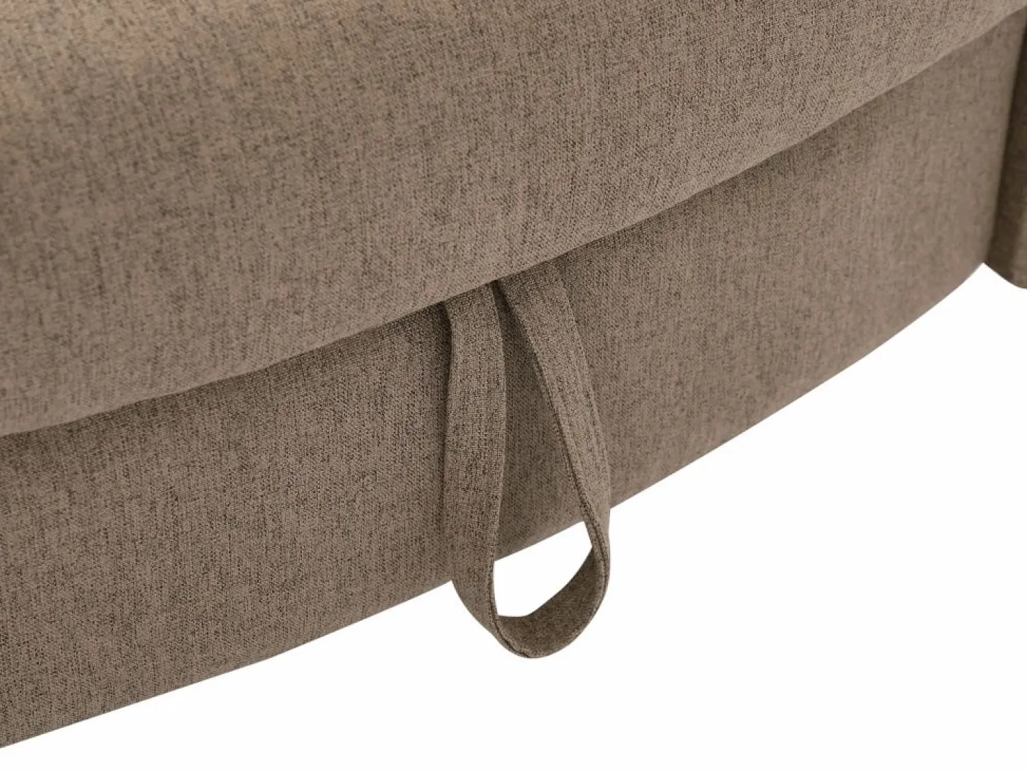 Vente-unique Diván Cama * Diván (ángulo derecho) convertible de tela marrón con cojines grises PENELOPE Marru00f3n