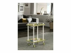 - Carrito auxiliar LEKY, armazón blanco, 2 estantes. Multifuncional, práctico y decorativo- < Don Hierro Clearance