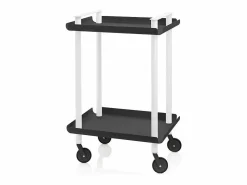- Carrito auxiliar LEKY, armazón blanco, 2 estantes. Multifuncional, práctico y decorativo- < Don Hierro Sale