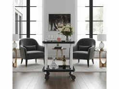 - Carrito auxiliar LEKY, armazón blanco, 2 estantes. Multifuncional, práctico y decorativo- < Don Hierro Sale