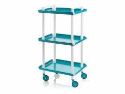 - Carrito auxiliar LEKY, armazón blanco, 3 estantes. Multifuncional, práctico y decorativo- < Don Hierro