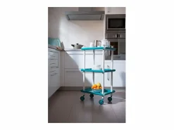 - Carrito auxiliar LEKY, armazón blanco, 3 estantes. Multifuncional, práctico y decorativo- < Don Hierro
