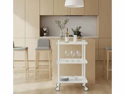 - Carrito auxiliar LEKY, armazón , 3 estantes. Multifuncional, práctico y decorativo- < Don Hierro Online