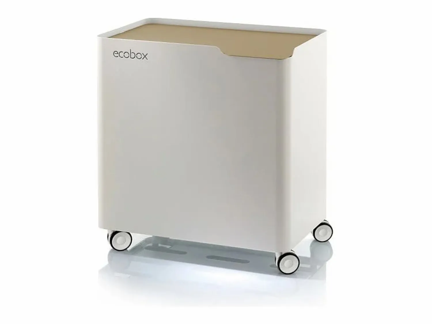 - Cubo de basura reciclaje ECOBOX, con ruedas y cierre suave, 60 litros- < Don Hierro Best