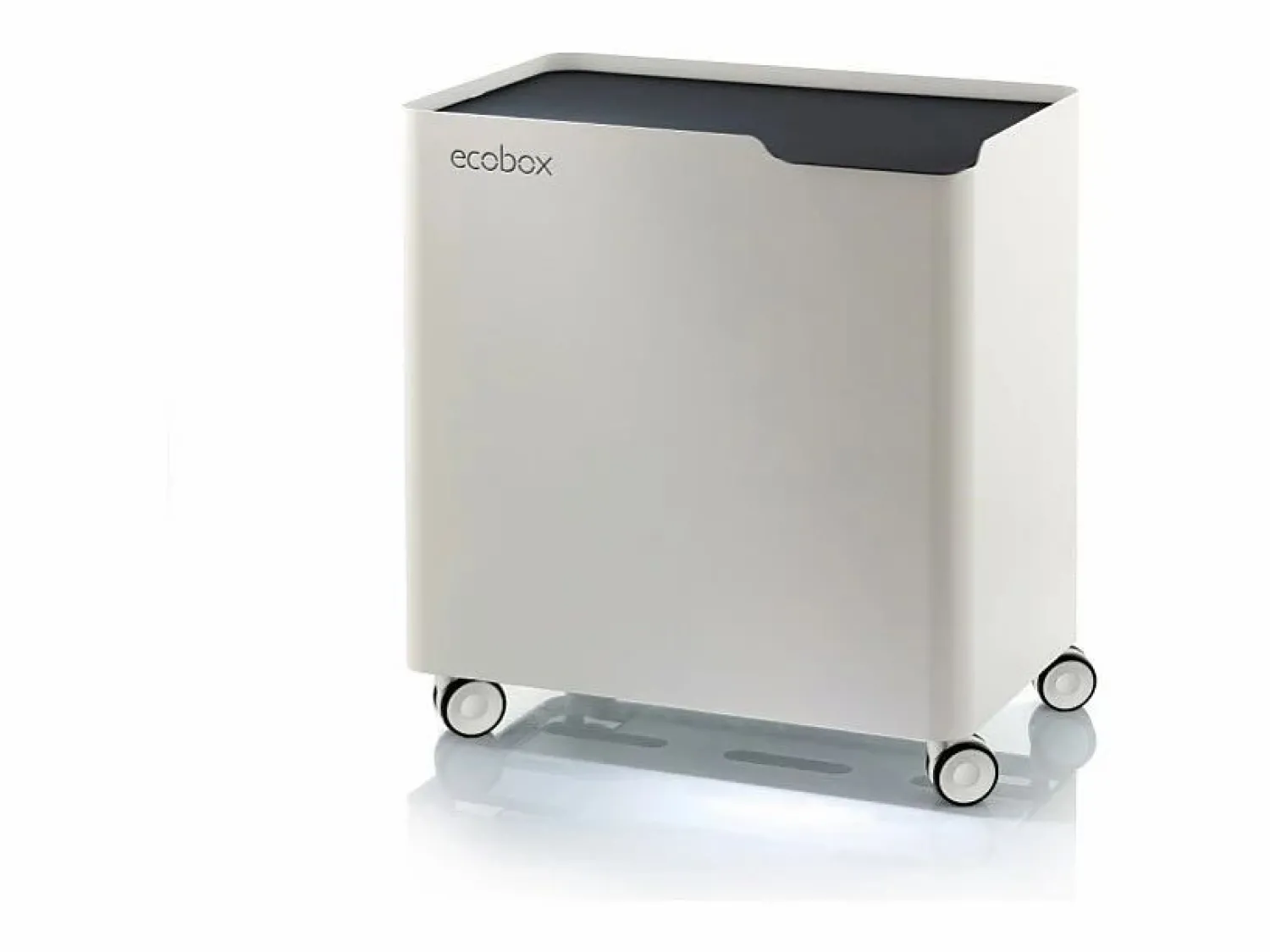 - Cubo de basura reciclaje ECOBOX, con ruedas y cierre suave, 60 litros- < Don Hierro