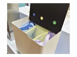 - Cubo de basura reciclaje ECOBOX, con ruedas y cierre suave, 60 litros- < Don Hierro