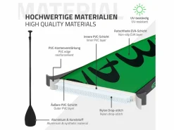 Tabla hinchable de paddle surf SUP Makani 320 x 80 x 15 cm de PVC hasta 120kg con bomba de aire, bolsa de transporte y accesorios < ECD Germany Best