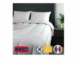 DODO Edredón Nórdico * Edredón templado 350gr/m² BELLE NUIT 220x240cm - Anti-ácaros - Lavable en lavadora Blanco