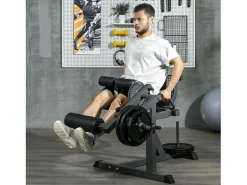 Aparato De Musculación * Ejercitador de piernas ajustable con carga de peso, acero, (100x90x105 cm) Gris