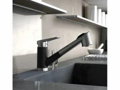 Embla grifo mezclador para fregadero cromado con ducha extraíble < Essebagno Discount