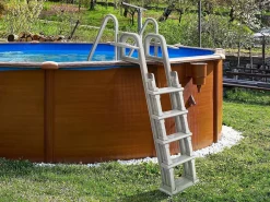 Escalera doble de piscina "Mario" con sistema de seguridad para niños < Habitat et jardin Outlet