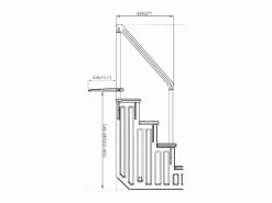 Habitat et jardin Accesorio Piscina * Escalera simple para piscina Blanco