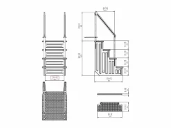 Habitat et jardin Accesorio Piscina * Escalera simple para piscina Blanco