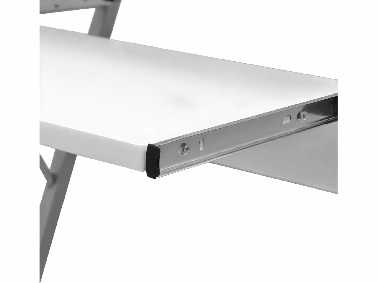 Clicnbuy Mesa De Ordenador * Escritorio compacto de ordenador con bandeja de teclado Blanco