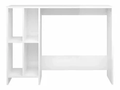 Clicnbuy Mesa De Ordenador * Escritorio notebook contrachapado brillo 102,5x35x75 cm Blanco
