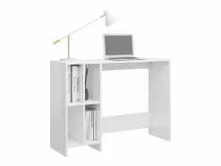 Clicnbuy Mesa De Ordenador * Escritorio notebook contrachapado brillo 102,5x35x75 cm Blanco