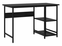 Clicnbuy Mesa De Ordenador * Escritorio para ordenador de MDF y metal 105x55x72 cm Negro