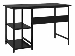 Clicnbuy Mesa De Ordenador * Escritorio para ordenador de MDF y metal 105x55x72 cm Negro