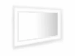 Accesorios De Cuarto De Baño|Espejo De Cuarto De Baño * Espejo de baño LED acrílico 80x8,5x37 cm ES767247 Blanco