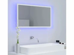 Accesorios De Cuarto De Baño|Espejo De Cuarto De Baño * Espejo de baño LED acrílico 80x8,5x37 cm ES767247 Blanco