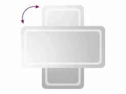 Accesorios De Cuarto De Baño|Espejo De Cuarto De Baño * Espejo de baño LED 50x100 cm Transparente