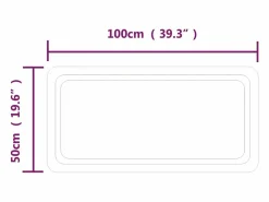 Accesorios De Cuarto De Baño|Espejo De Cuarto De Baño * Espejo de baño LED 50x100 cm Transparente