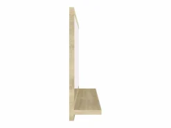 Accesorios De Cuarto De Baño|Espejo De Cuarto De Baño * Espejo de baño madera contrachapada color roble 60x10,5x37 cm ES234679 Marru00f3n