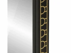 Accesorios De Cuarto De Baño|Espejo De Cuarto De Baño * Espejo de baño 50x70x2,5 cm madera maciza de mango y cristal Negro