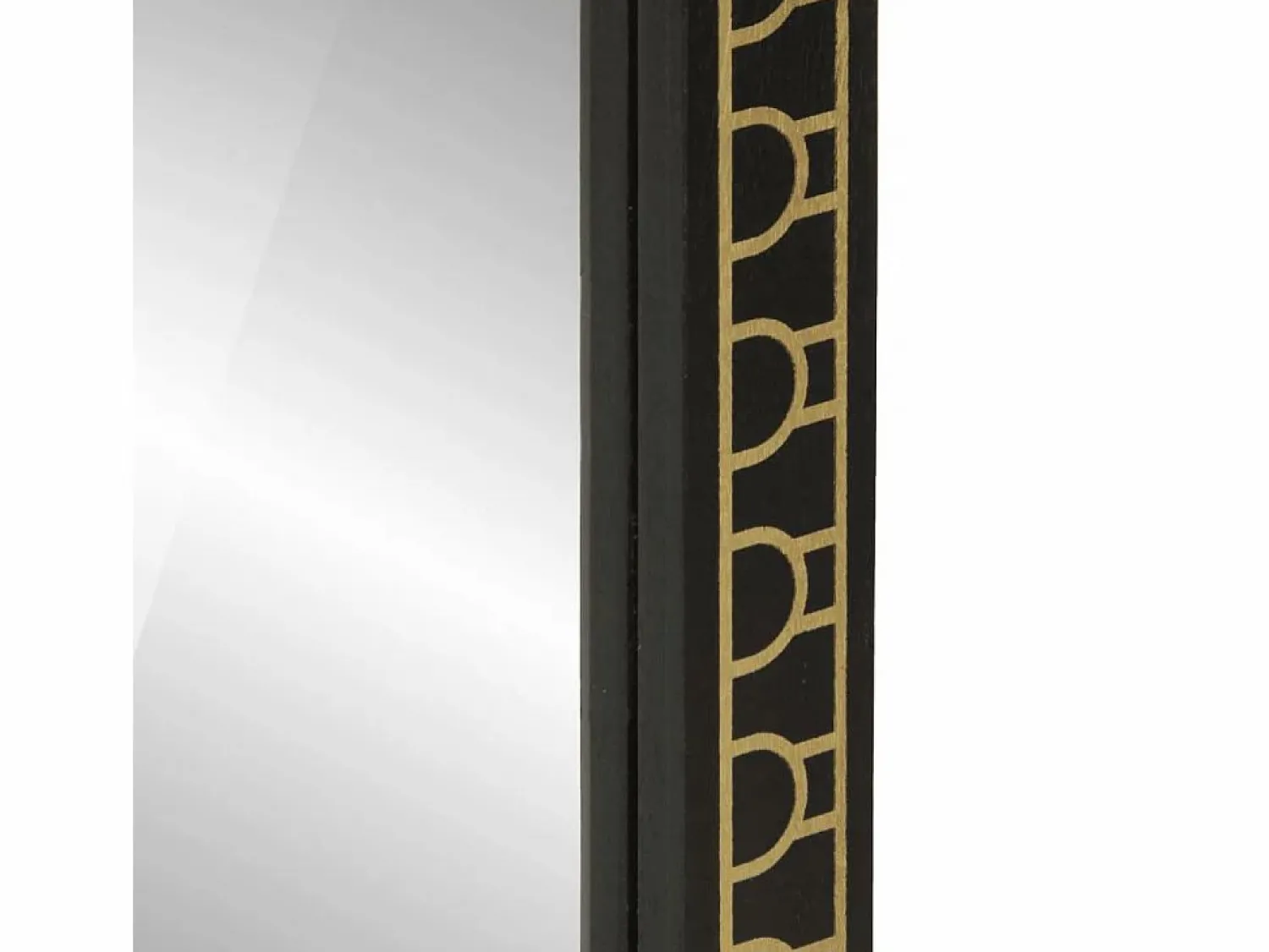 Accesorios De Cuarto De Baño|Espejo De Cuarto De Baño * Espejo de baño 50x70x2,5 cm madera maciza de mango y cristal Negro