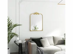 Accesorios De Cuarto De Baño|Espejo De Cuarto De Baño * Espejo de pared barroco, marco decorativo de metal, , 60x87,5 cm Dorado