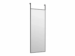 Accesorios De Cuarto De Baño|Espejo De Cuarto De Baño * Espejo de puerta 30x80 cm Cristal y aluminio Negro