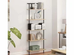 Clicnbuy Librería * Estante de libros Roble Sonoma 60 x 24 x 168 cm Marru00f3n