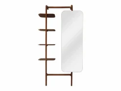 Estante de pared con espejo de madera de hevea - Natural - ZORVINA < Vente-unique Clearance