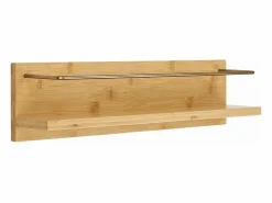 Estante de pared de bambú natural 45 x 10 x 12 cm < ebuy24