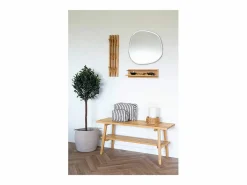 Estante de pared de bambú natural 45 x 10 x 12 cm < ebuy24