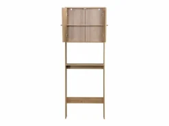 Estante mueble de wc decorada en madera y caña natural < Sweeek Hot