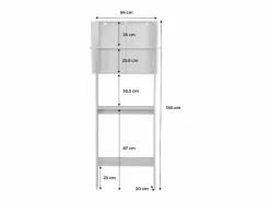 Estante mueble de wc decorada en madera y caña natural < Sweeek Hot