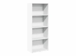 Clicnbuy Librería * Estantería de madera de ingeniería blanca 60x30x152 cm Blanco