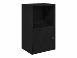Clicnbuy Librería * Estantería de madera de ingeniería roble 31x24x52 cm Negro