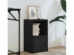 Clicnbuy Librería * Estantería de madera de ingeniería roble 31x24x52 cm Negro