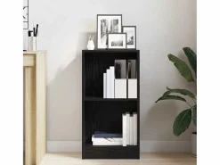 Clicnbuy Librería * Estantería de madera de roble 40x24x76 cm Negro