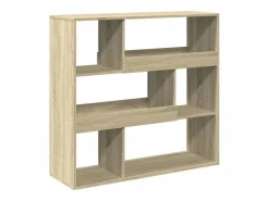 Clicnbuy Librería * Estantería divisor de espacios roble Sonoma 100x33x94,5 cm Marru00f3n