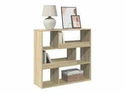 Clicnbuy Librería * Estantería divisor de espacios roble Sonoma 100x33x94,5 cm Marru00f3n